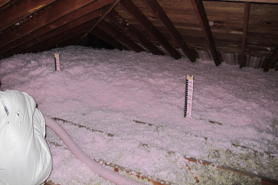 blown insulation in an attic waterford township mi